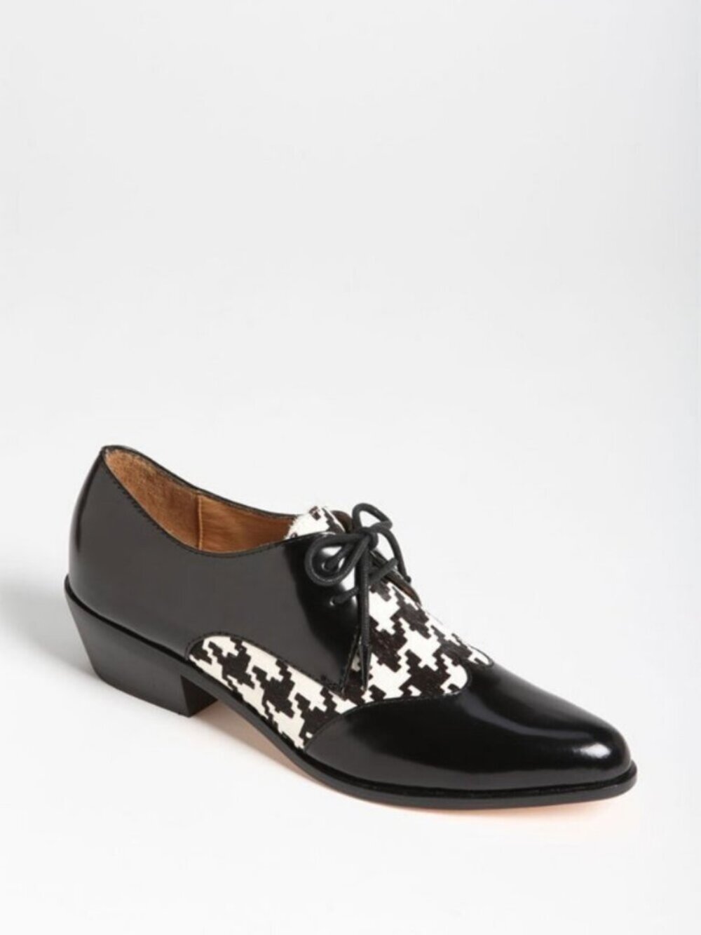 Gwen Stefani L.A.M.B. Olesia Oxford Black White Houndstooth